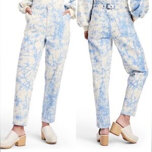 Rachel COMEY x Target blue and white “ice” tie dye pants - size 4